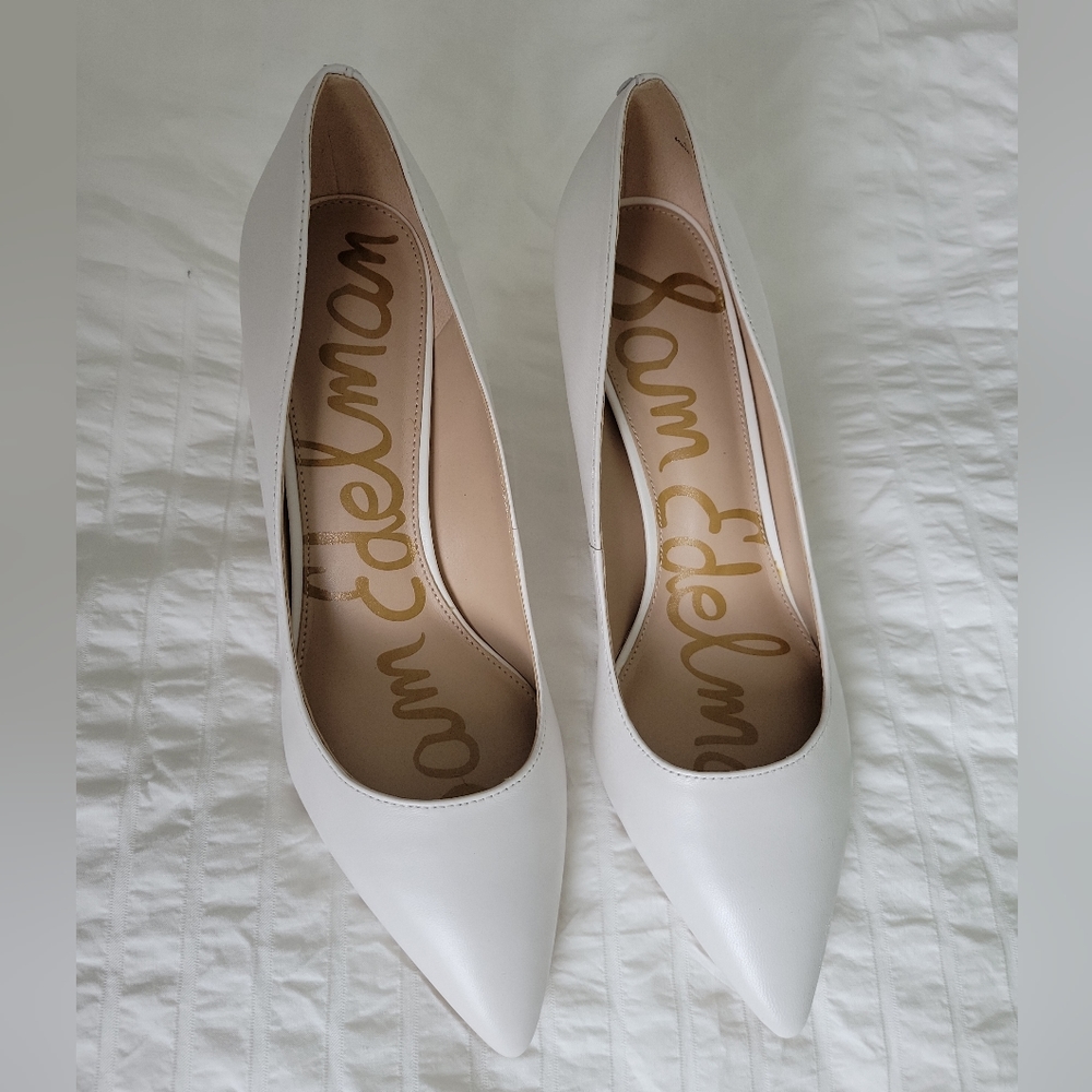 Sam Edeleman Tristen White leather upper pumps 8.5 m